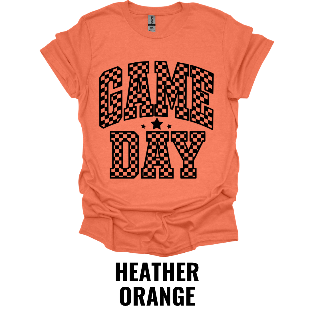 Game Day Shirt – Checkered Sports Fan Graphic T-Shirt