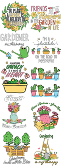 Gardening DTF Transfer Bundle – Floral Garden Quotes Graphic Collection