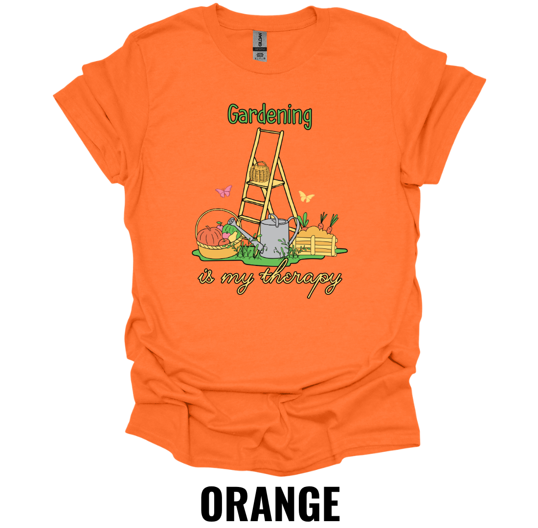 Gardening Is My Therapy T-Shirt – Funny Gardener & Plant Lover Graphic Tee