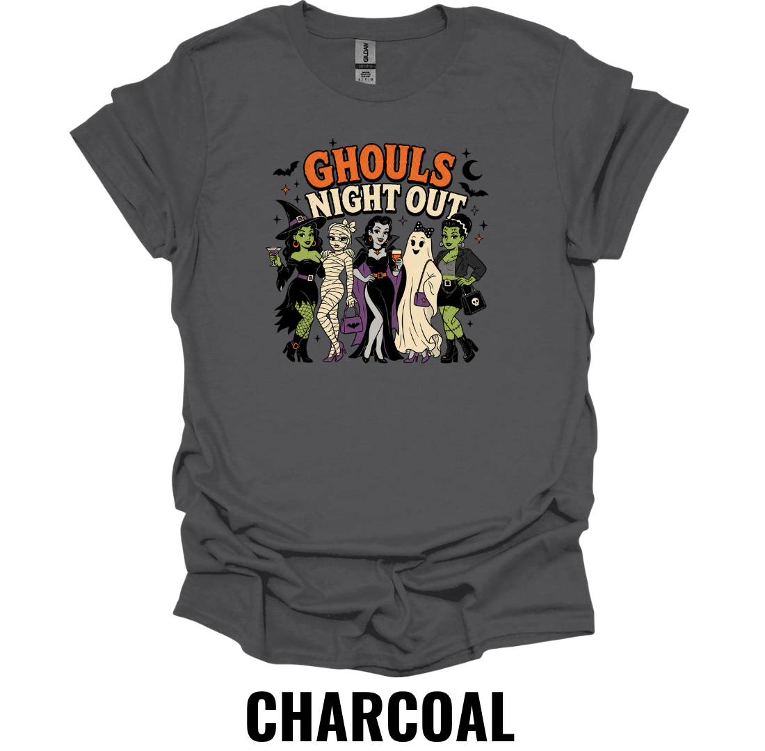 Ghouls Night Out Halloween T-Shirt – Cute Spooky Friends Graphic Tee