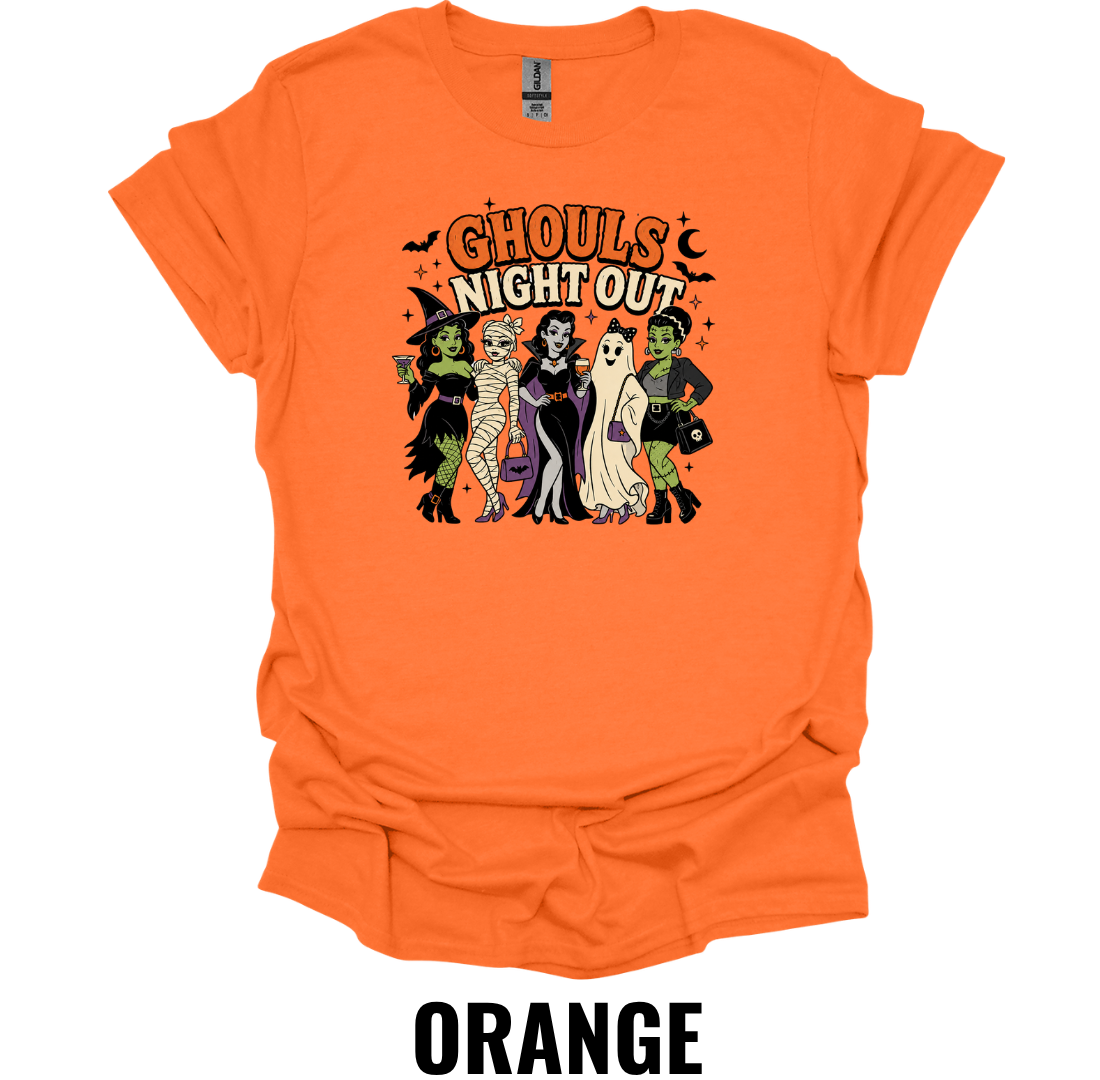 Ghouls Night Out Halloween T-Shirt – Cute Spooky Friends Graphic Tee