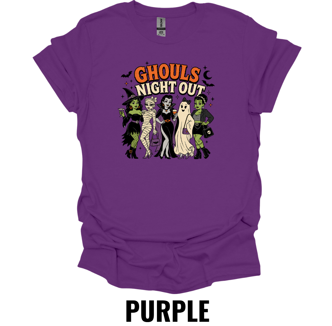 Ghouls Night Out Halloween T-Shirt – Cute Spooky Friends Graphic Tee
