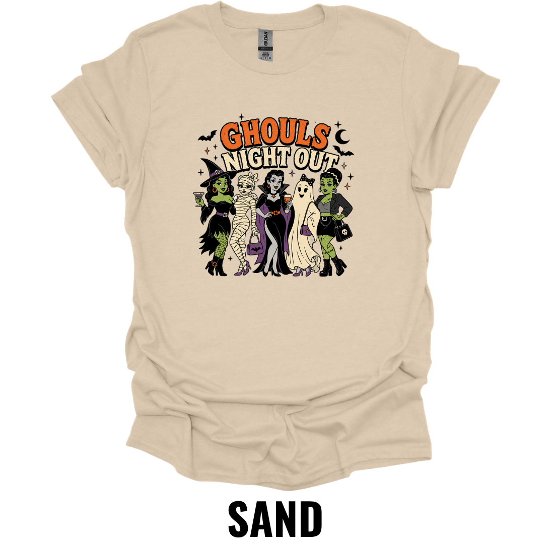 Ghouls Night Out Halloween T-Shirt – Cute Spooky Friends Graphic Tee