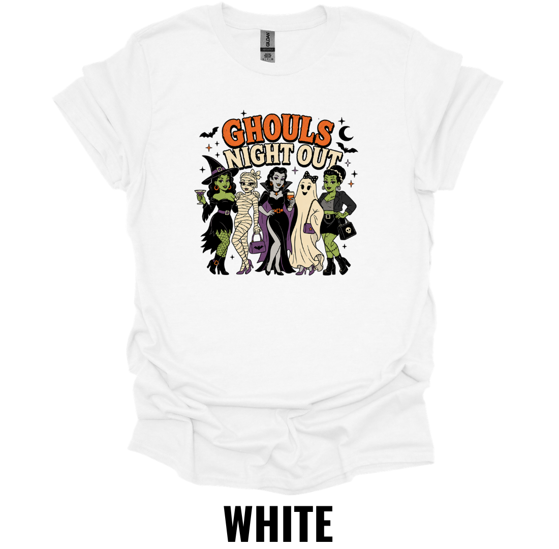 Ghouls Night Out Halloween T-Shirt – Cute Spooky Friends Graphic Tee