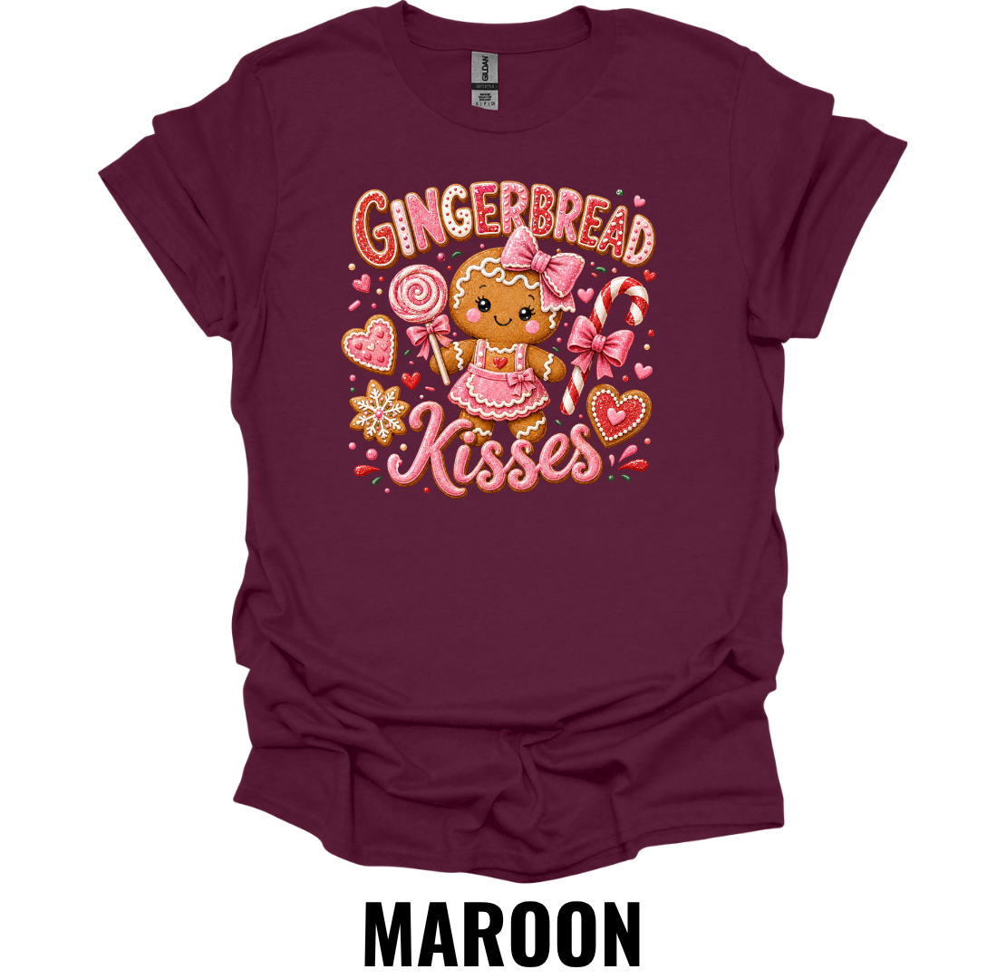 Gingerbread Kisses T-Shirt – Cute Christmas Candy Tee