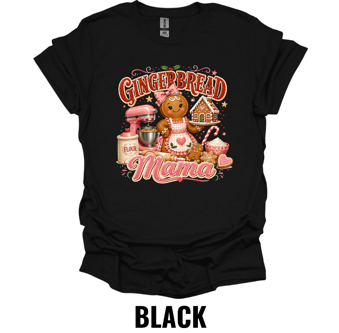 Gingerbread Mama T-Shirt – Cute Christmas Baking Shirt for Moms & Cookie Lovers