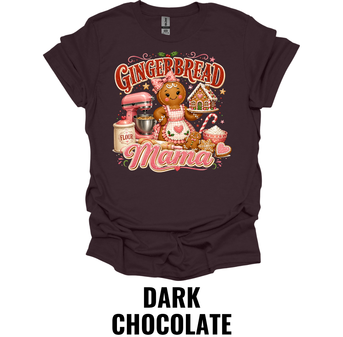 Gingerbread Mama T-Shirt – Cute Christmas Baking Shirt for Moms & Cookie Lovers