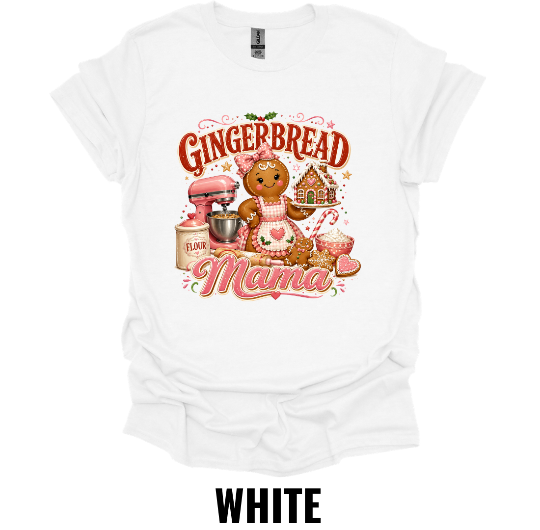 Gingerbread Mama T-Shirt – Cute Christmas Baking Shirt for Moms & Cookie Lovers