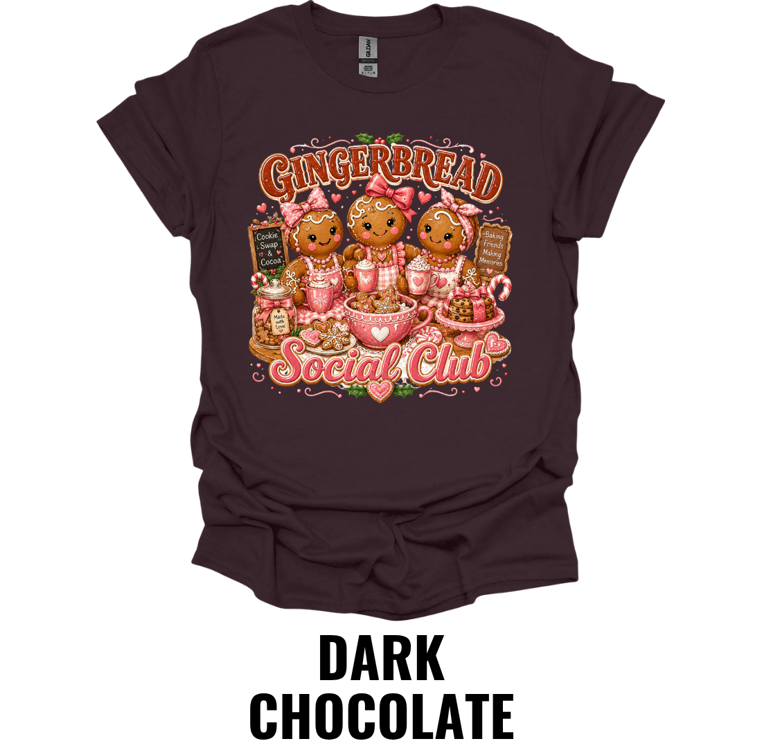 Gingerbread Social Club T-Shirt – Cute Christmas Gingerbread Cookie Baking Shirt