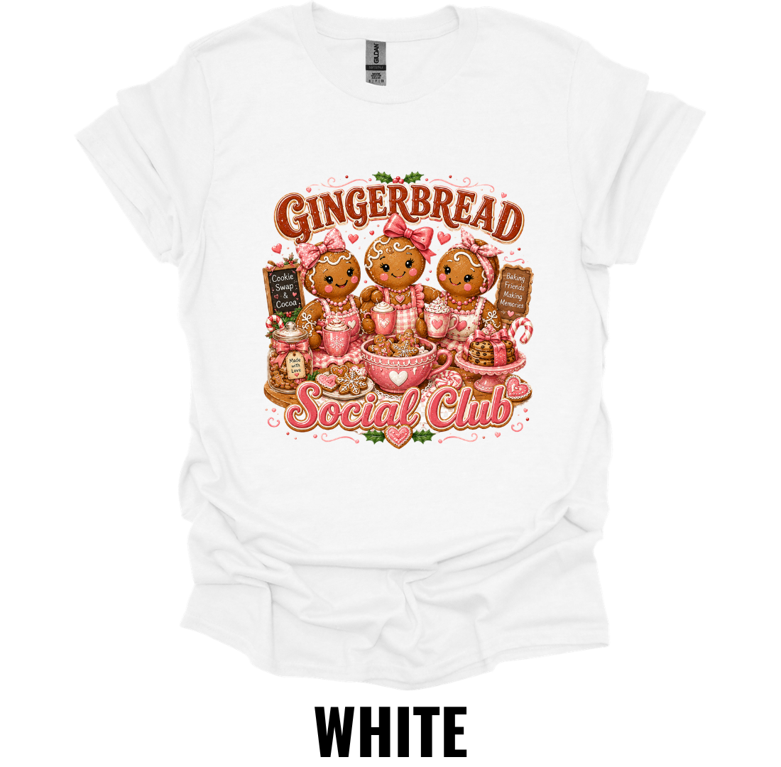 Gingerbread Social Club T-Shirt – Cute Christmas Gingerbread Cookie Baking Shirt
