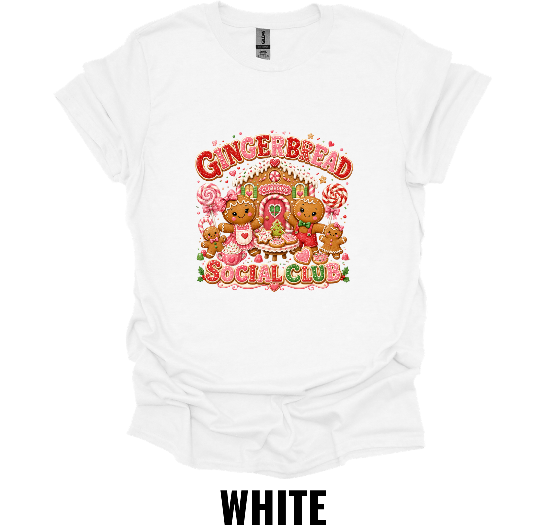 Gingerbread Social Club T-Shirt – Cute Christmas Cookie Tee