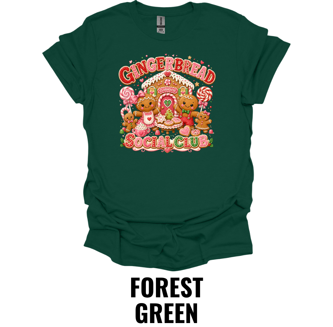 Gingerbread Social Club T-Shirt – Cute Christmas Cookie Tee