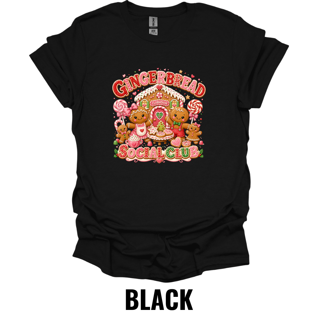 Gingerbread Social Club T-Shirt – Cute Christmas Cookie Tee