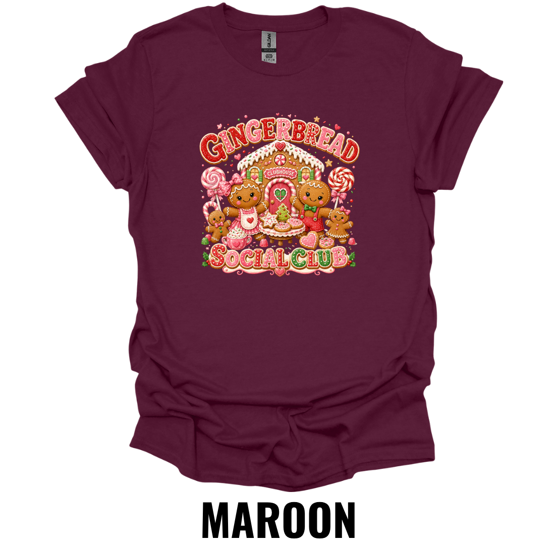 Gingerbread Social Club T-Shirt – Cute Christmas Cookie Tee