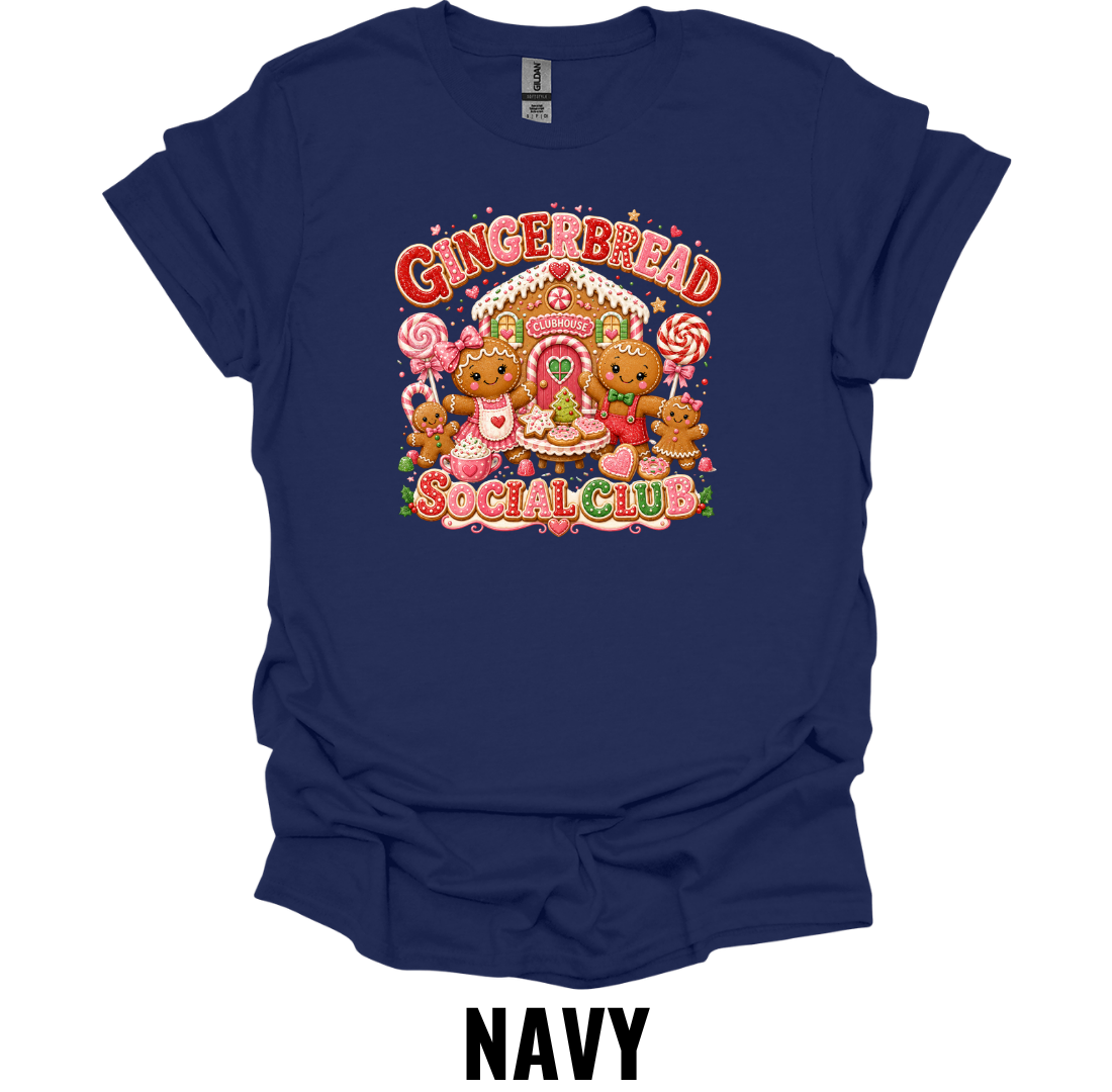 Gingerbread Social Club T-Shirt – Cute Christmas Cookie Tee