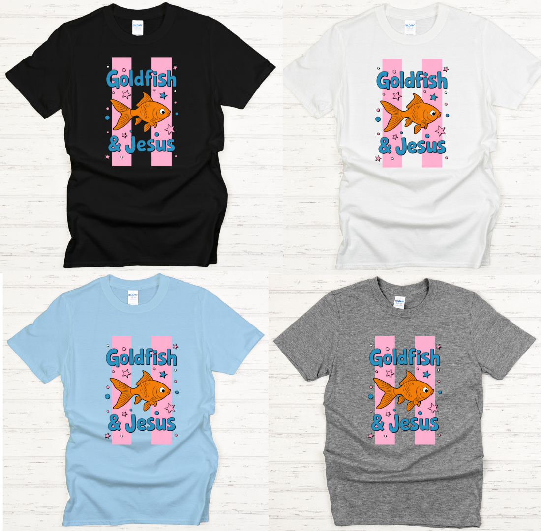 Goldfish & Jesus Shirt – Cute Christian Fish Lover Faith Tee