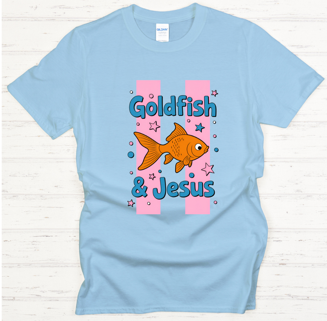 Goldfish & Jesus Shirt – Cute Christian Fish Lover Faith Tee