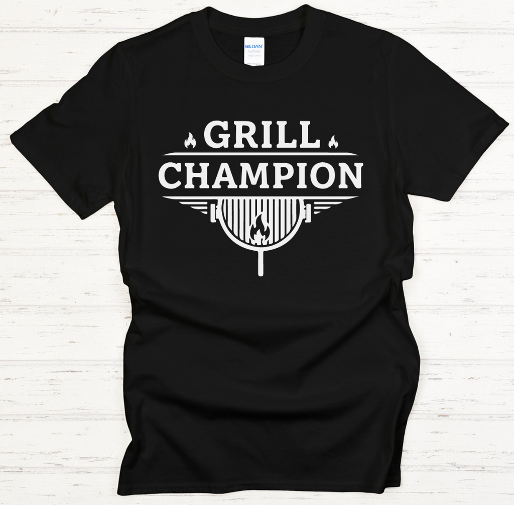 Grill Champion BBQ Shirt – Funny Pitmaster Grilling Tee