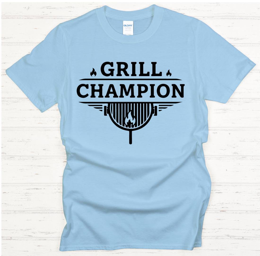 Grill Champion BBQ Shirt – Funny Pitmaster Grilling Tee