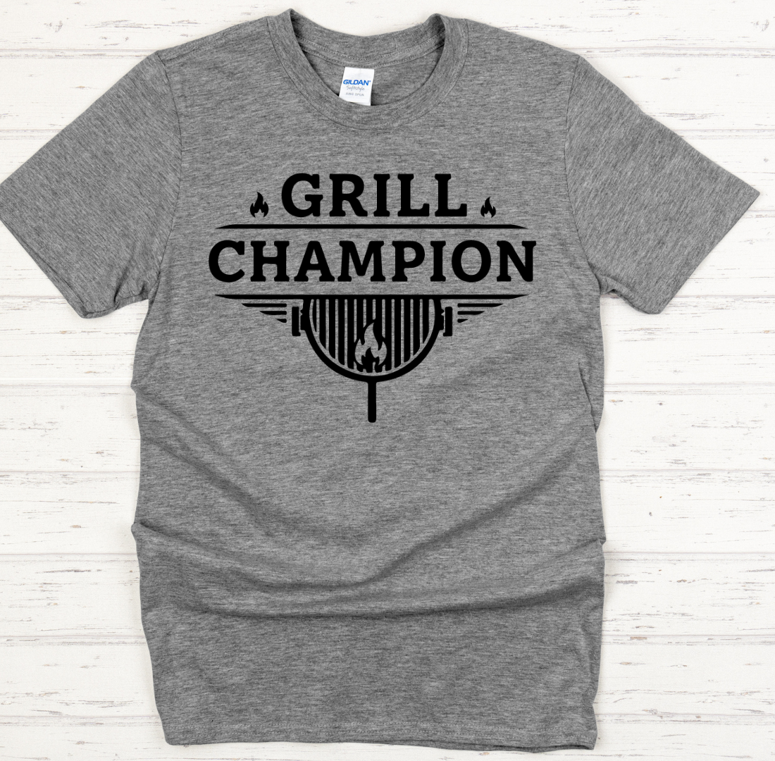 Grill Champion BBQ Shirt – Funny Pitmaster Grilling Tee