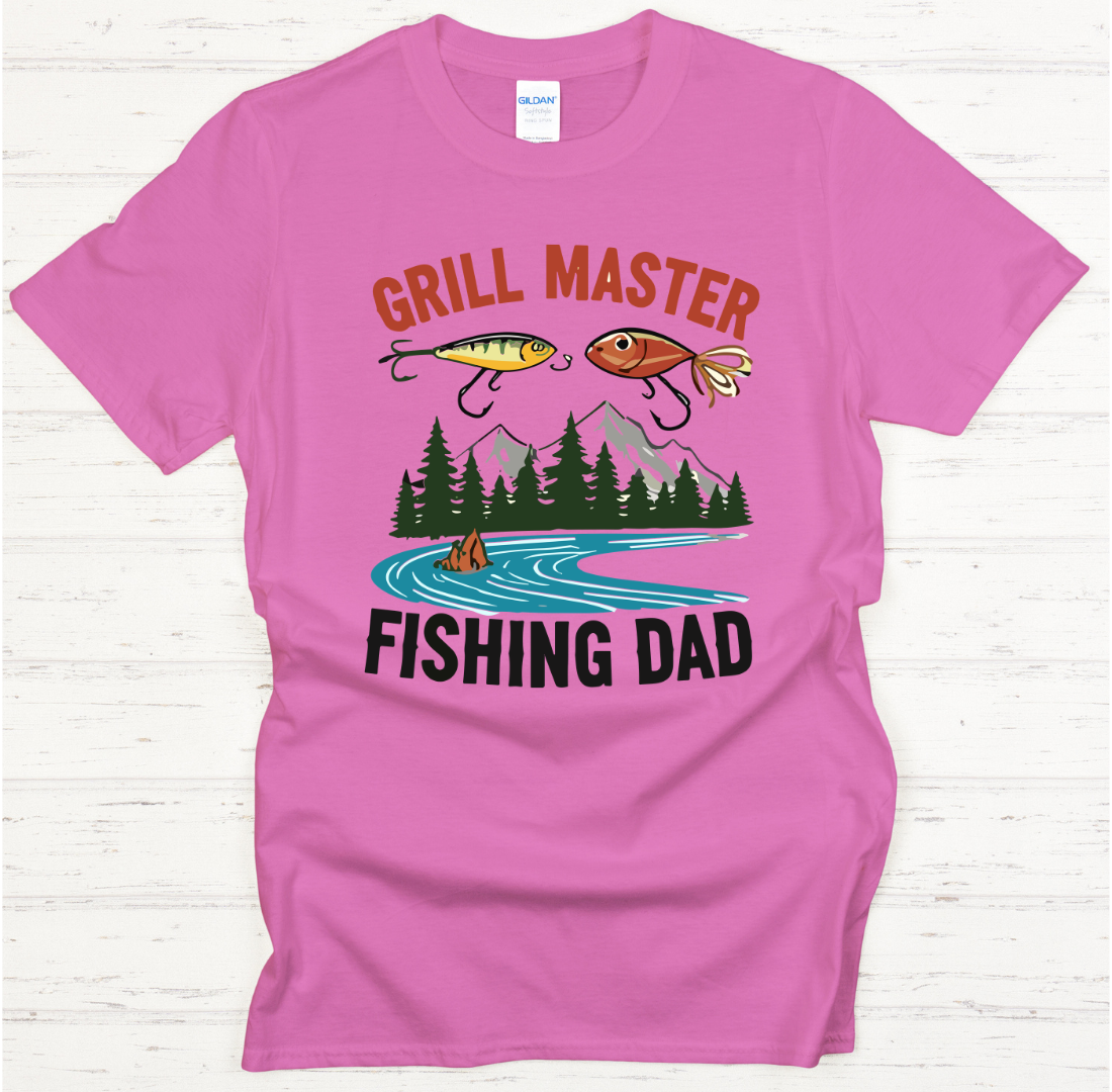 Grill Master Fishing Dad Shirt – BBQ and Angler Father Tee