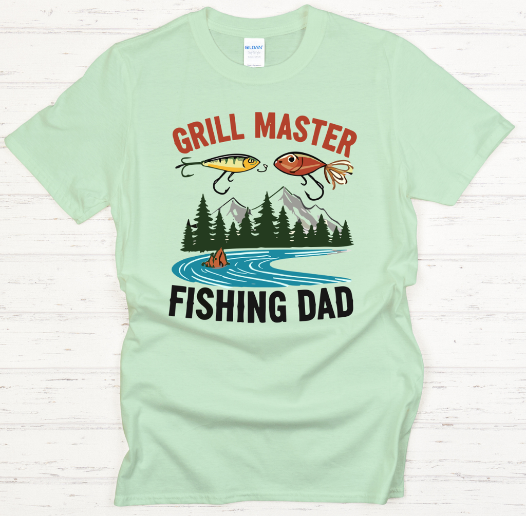 Grill Master Fishing Dad Shirt – BBQ and Angler Father Tee