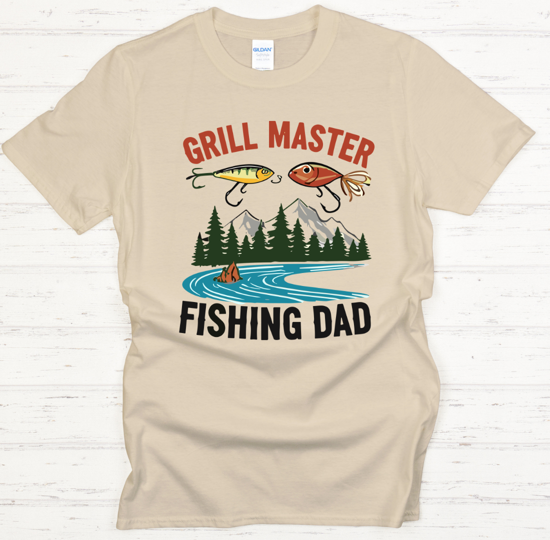 Grill Master Fishing Dad Shirt – BBQ and Angler Father Tee