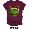 Grumpy Christmas Cat Shirt – Funny Santa Hat Holiday Cat Graphic Tee