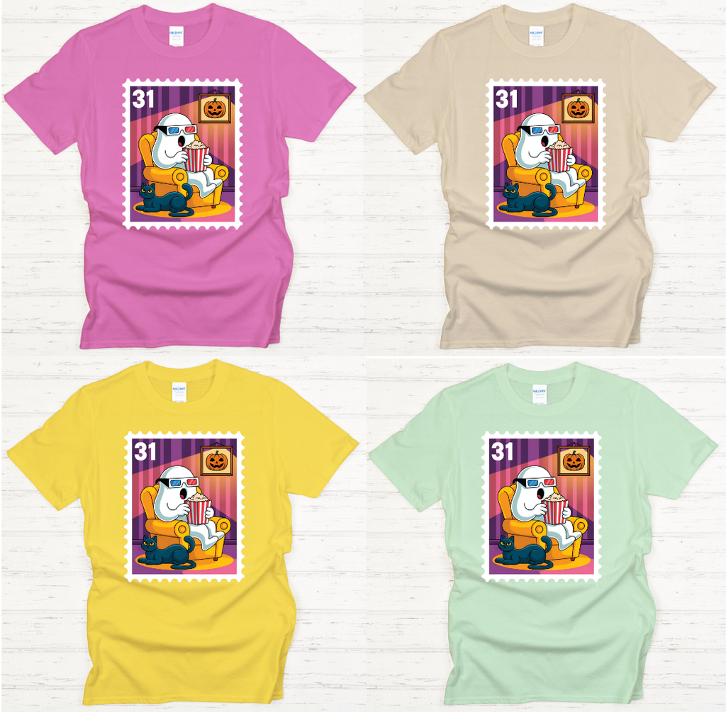 Halloween Ghost Movie Night Shirt – Cute October 31 Spooky Tee