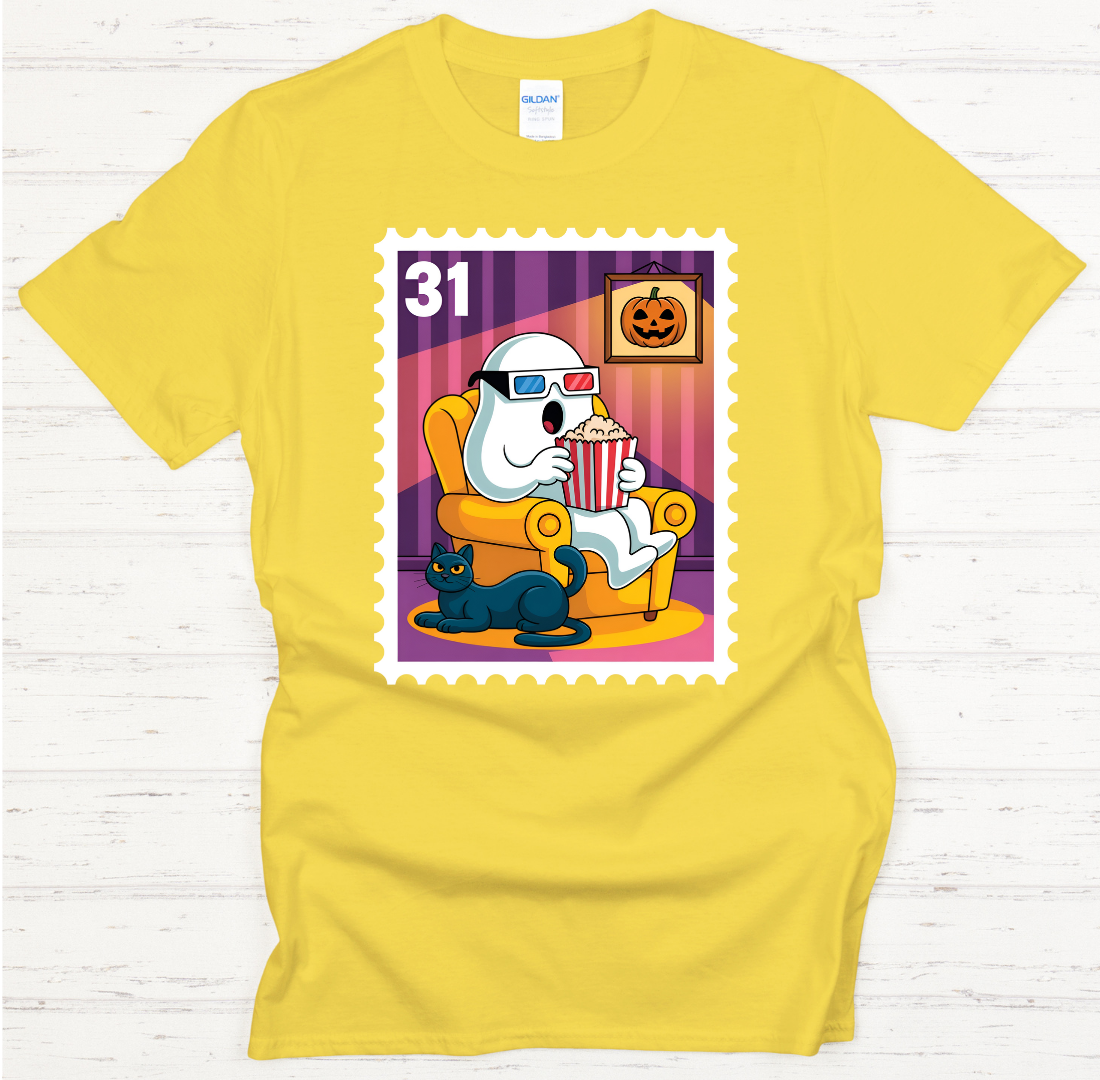 Halloween Ghost Movie Night Shirt – Cute October 31 Spooky Tee