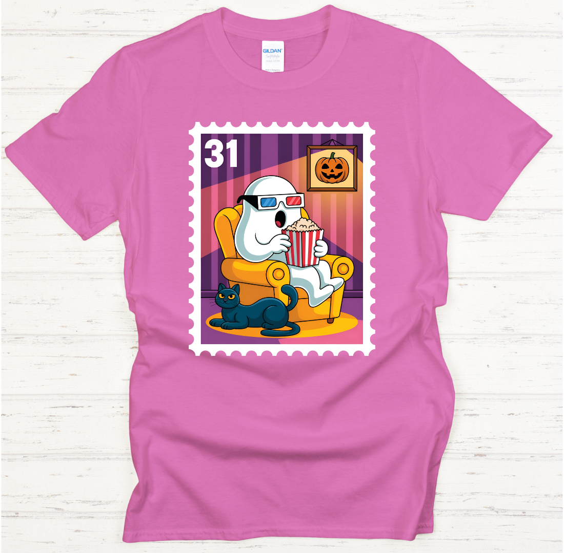 Halloween Ghost Movie Night Shirt – Cute October 31 Spooky Tee
