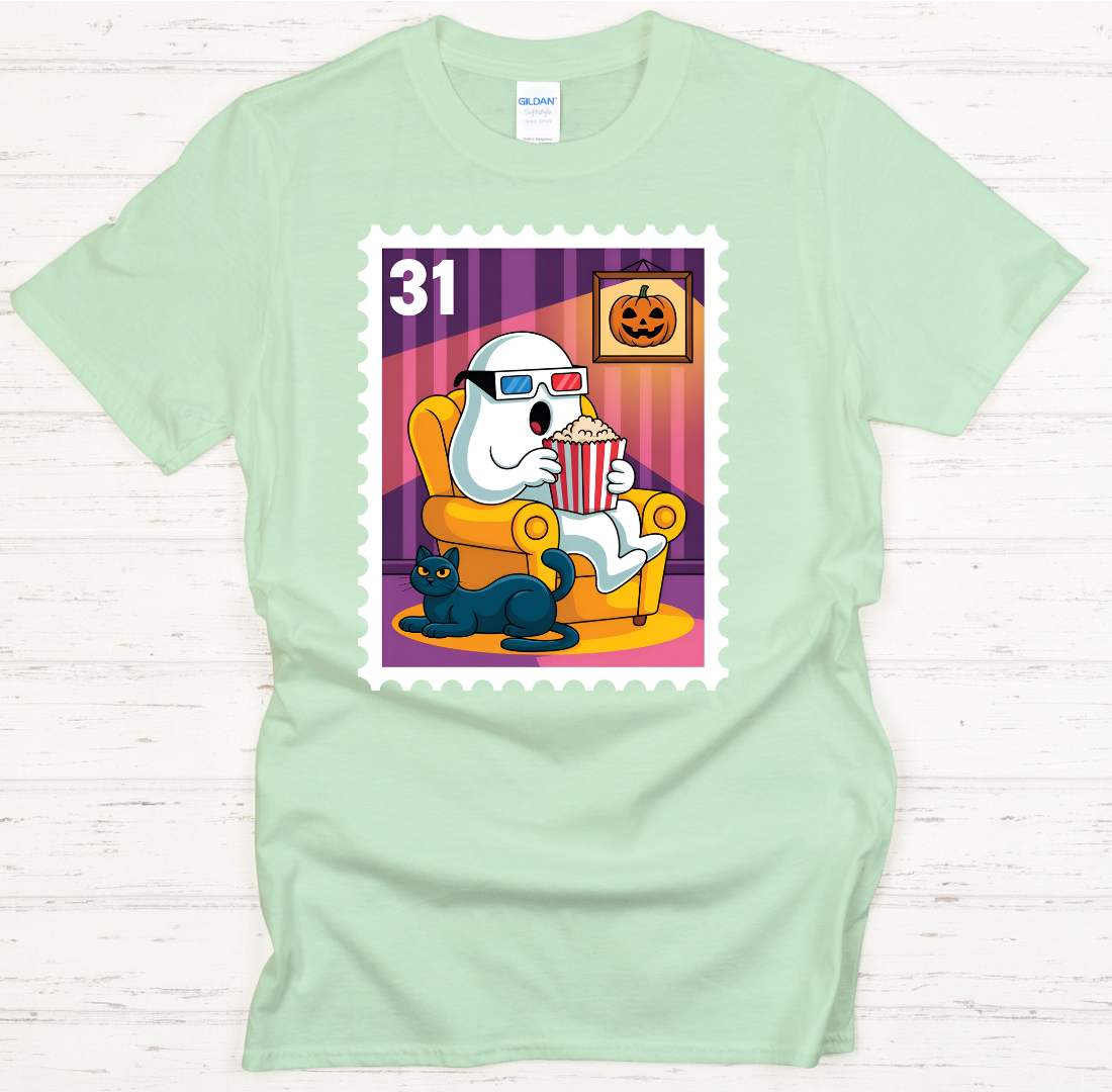 Halloween Ghost Movie Night Shirt – Cute October 31 Spooky Tee
