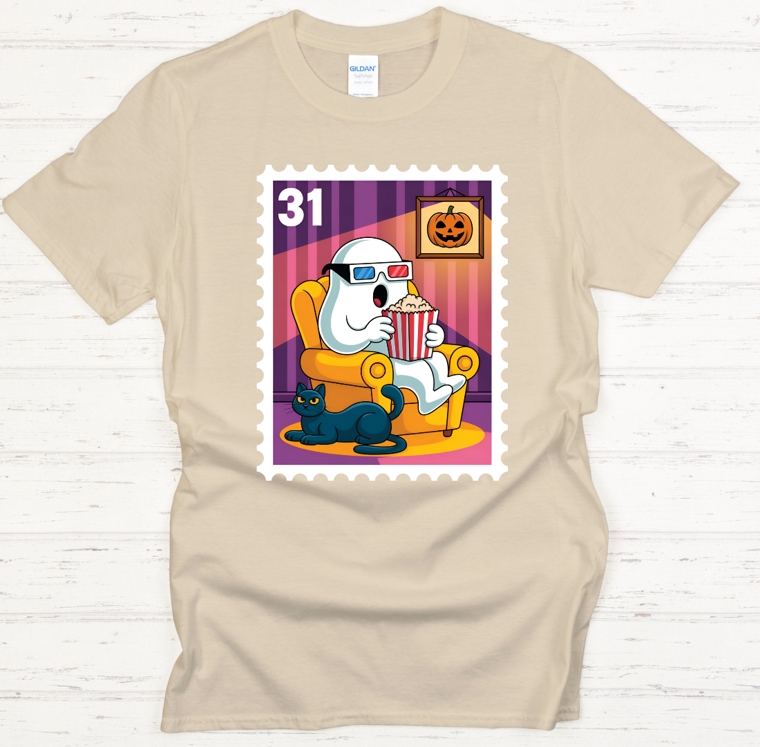 Halloween Ghost Movie Night Shirt – Cute October 31 Spooky Tee