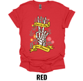 Have the Day You Deserve Skeleton Hand Shirt – Floral Gothic Graphic Tee