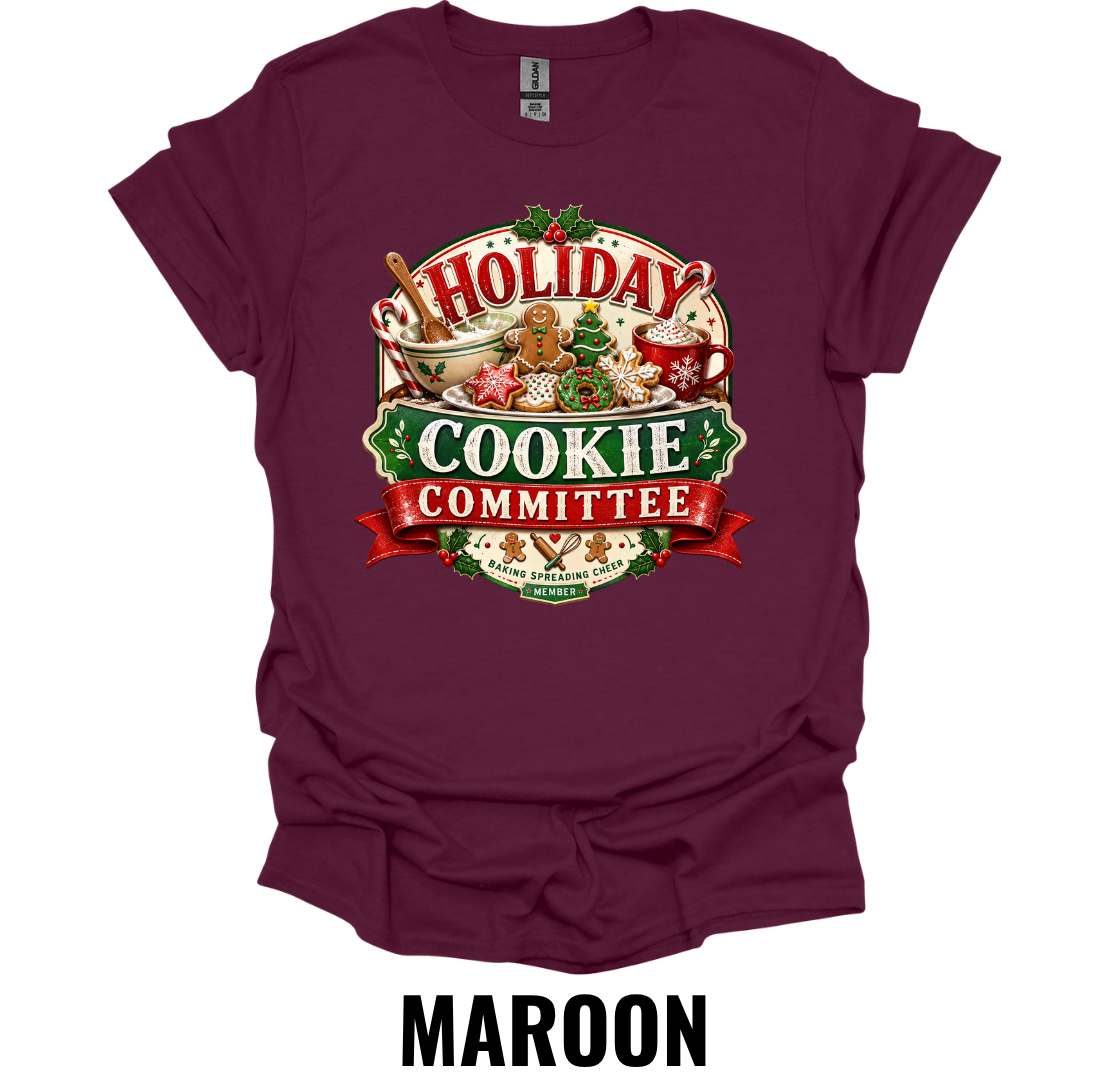 Holiday Cookie Committee T-Shirt – Funny Christmas Baking Tee