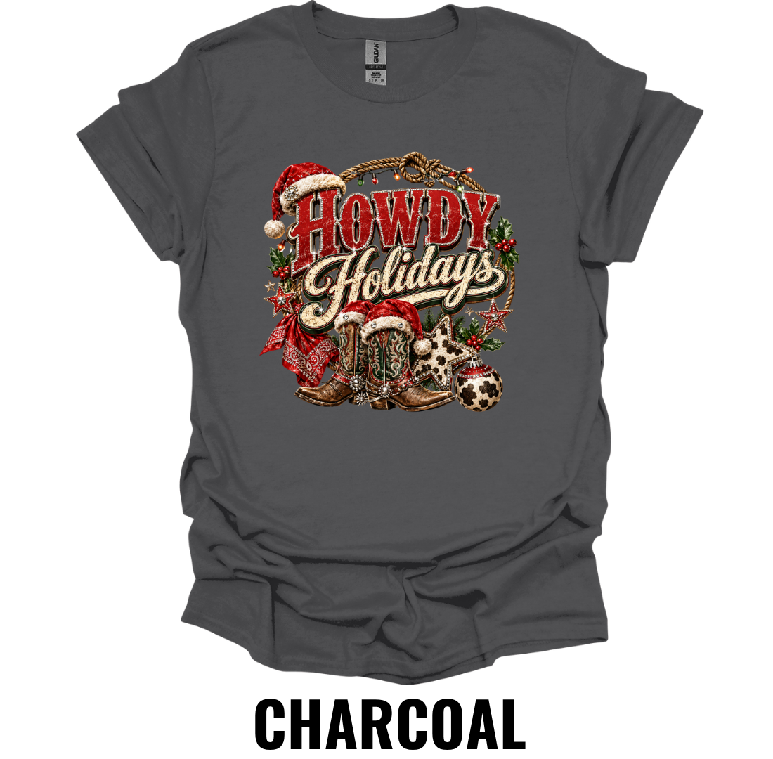 Howdy Holidays T-Shirt – Western Christmas Cowboy Tee