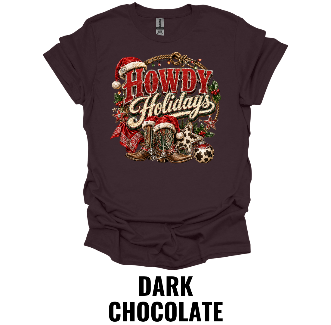 Howdy Holidays T-Shirt – Western Christmas Cowboy Tee