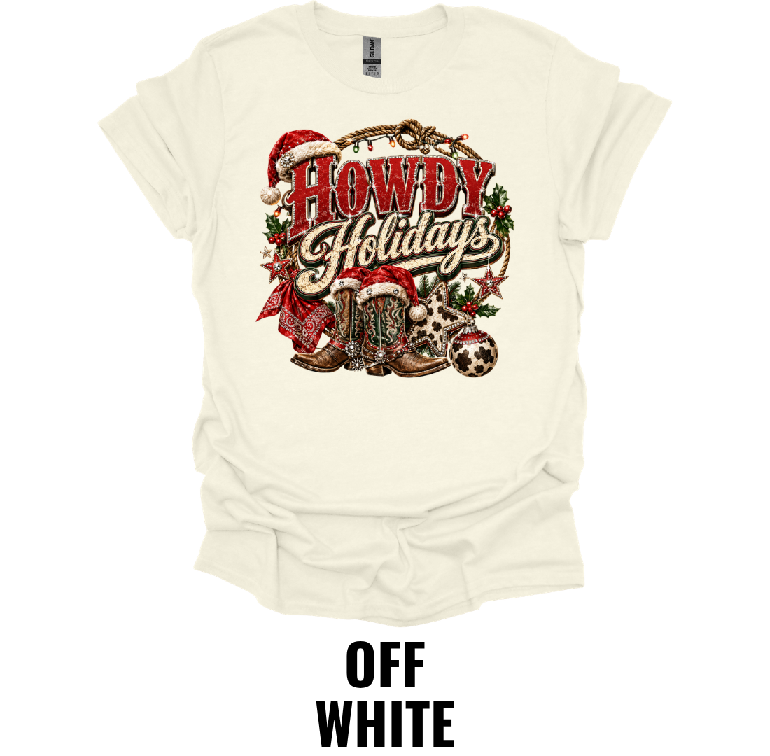 Howdy Holidays T-Shirt – Western Christmas Cowboy Tee