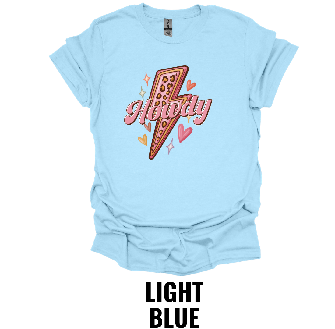Howdy T-Shirt – Retro Western Lightning Graphic Tee