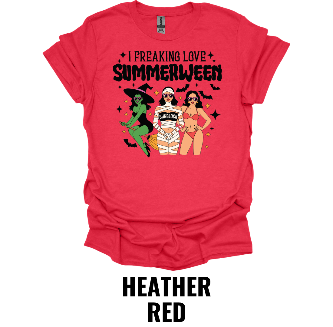I Freaking Love Summerween T-Shirt – Retro Halloween Beach Tee