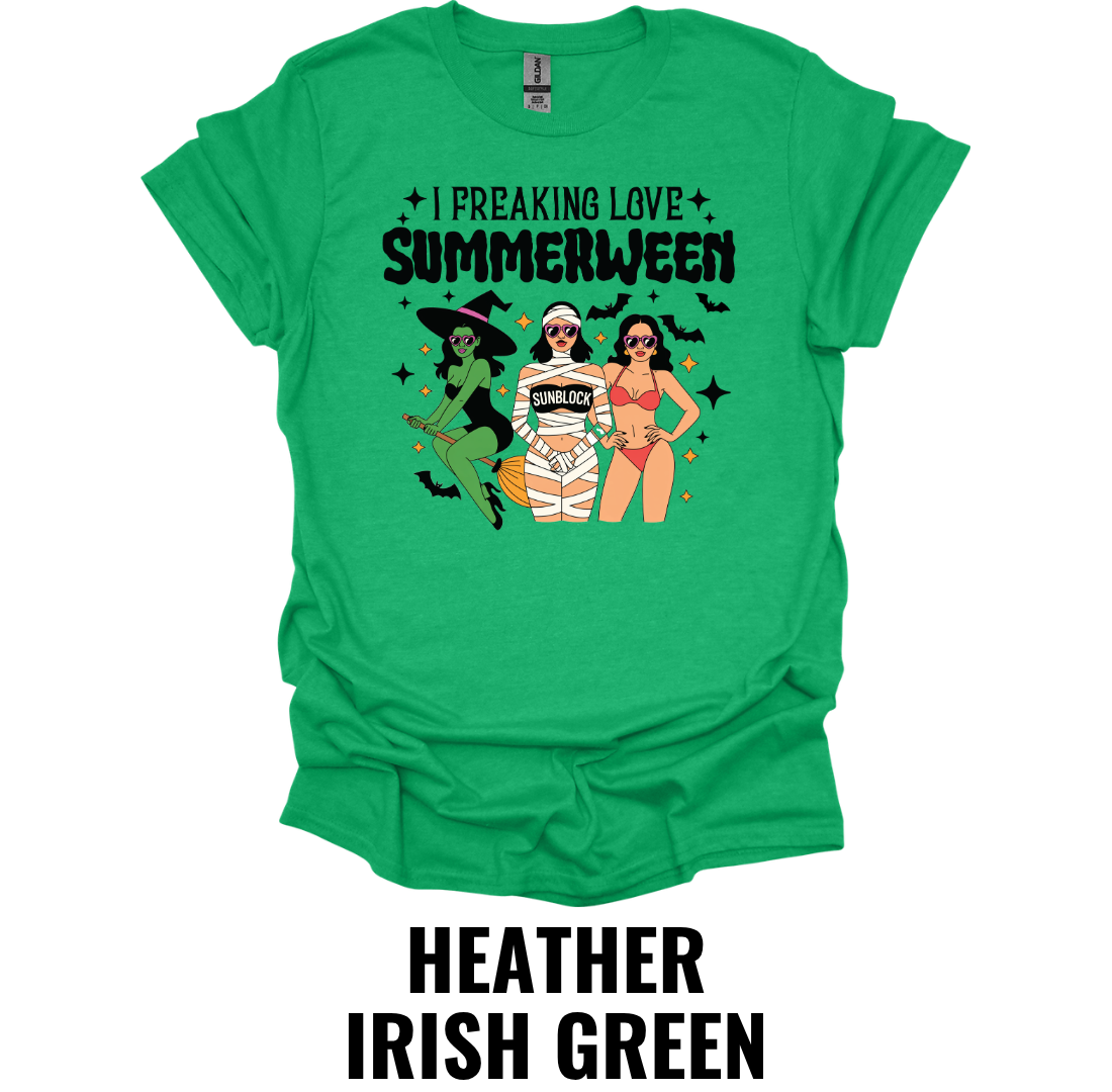 I Freaking Love Summerween T-Shirt – Retro Halloween Beach Tee
