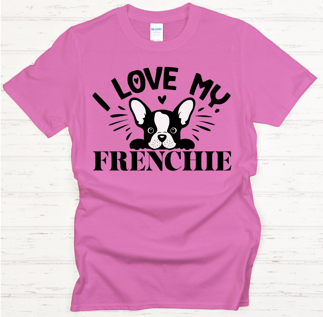 I Love My Frenchie French Bulldog Lover T-Shirt | Gildan Softstyle Tee