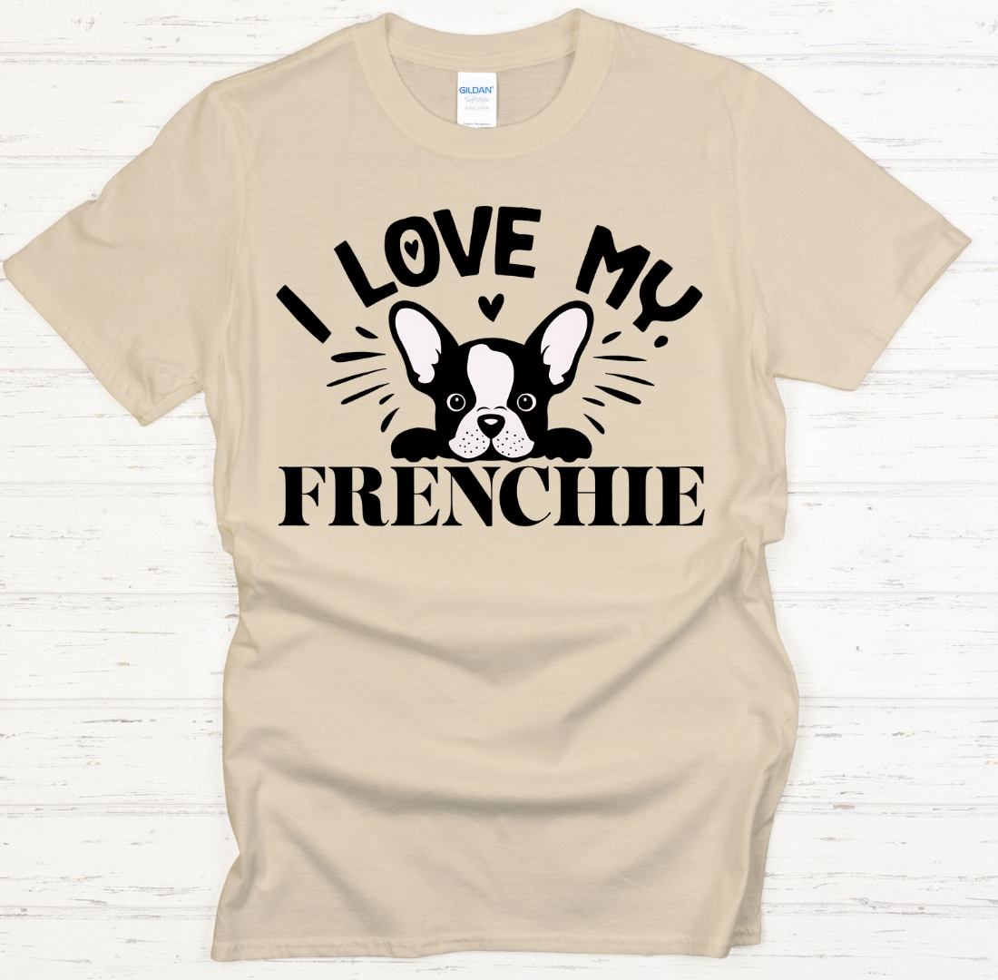 I Love My Frenchie French Bulldog Lover T-Shirt | Gildan Softstyle Tee