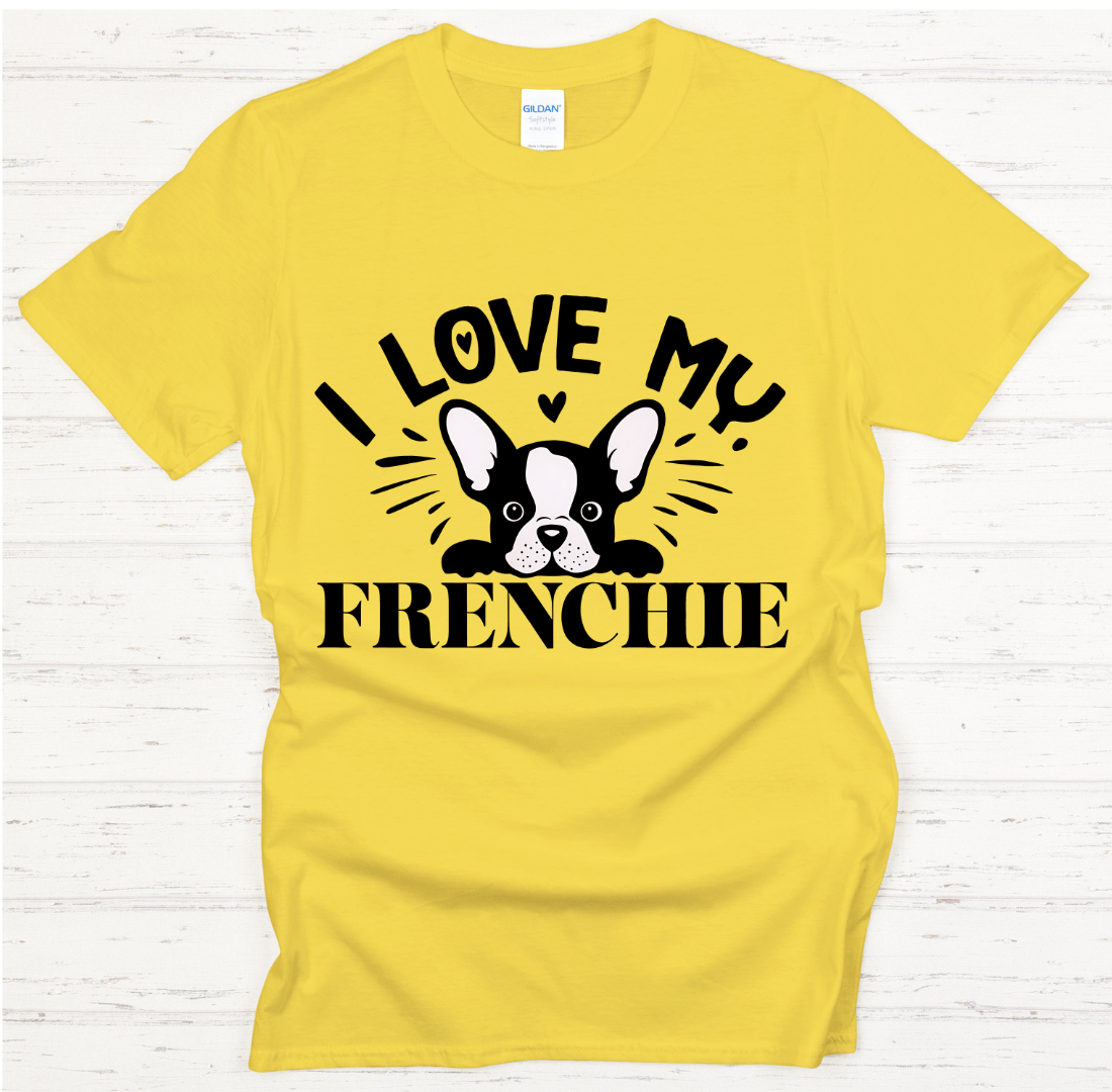 I Love My Frenchie French Bulldog Lover T-Shirt | Gildan Softstyle Tee