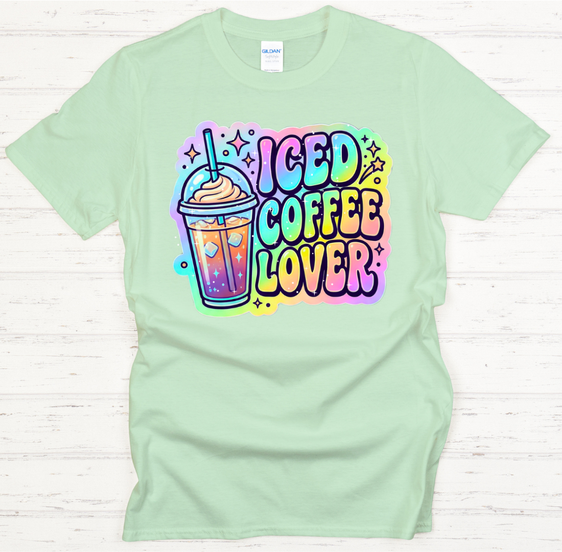 Pastel Iced Coffee Lover Shirt – Cute Coffee Enthusiast Tee