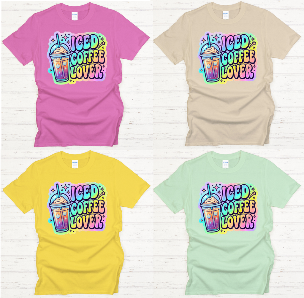 Pastel Iced Coffee Lover Shirt – Cute Coffee Enthusiast Tee