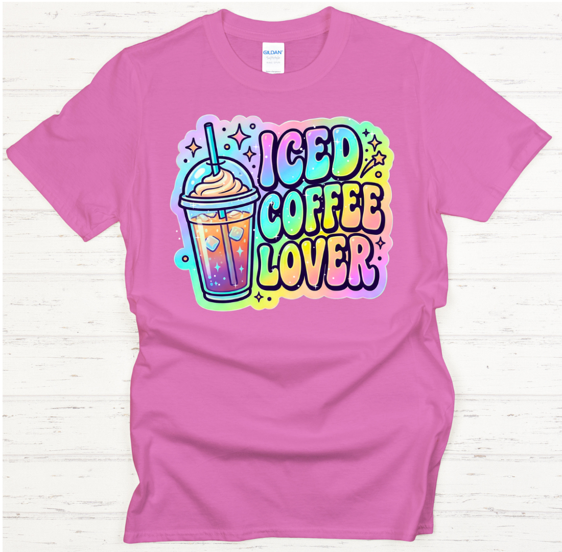 Pastel Iced Coffee Lover Shirt – Cute Coffee Enthusiast Tee