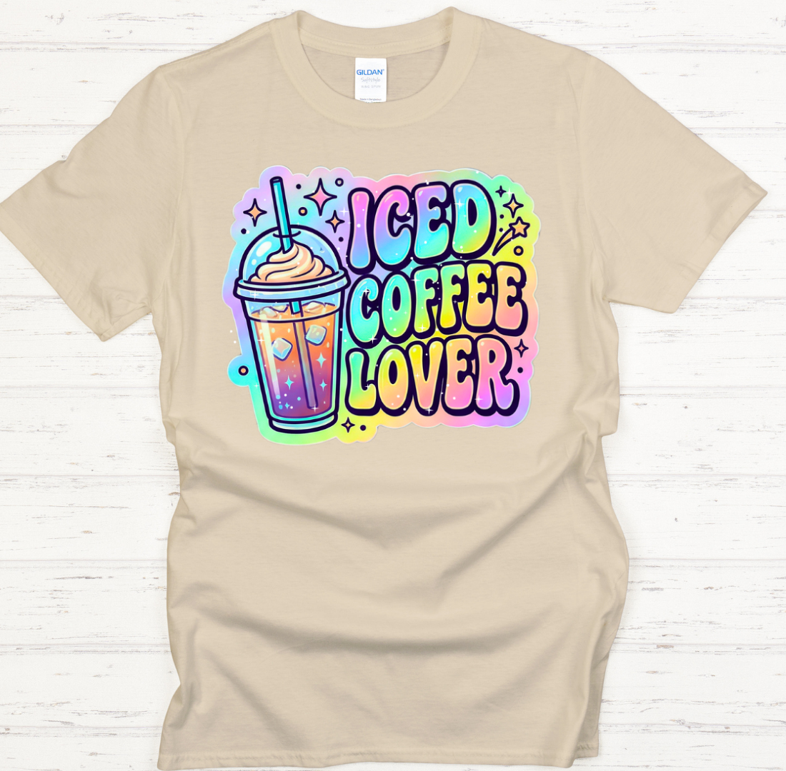Pastel Iced Coffee Lover Shirt – Cute Coffee Enthusiast Tee