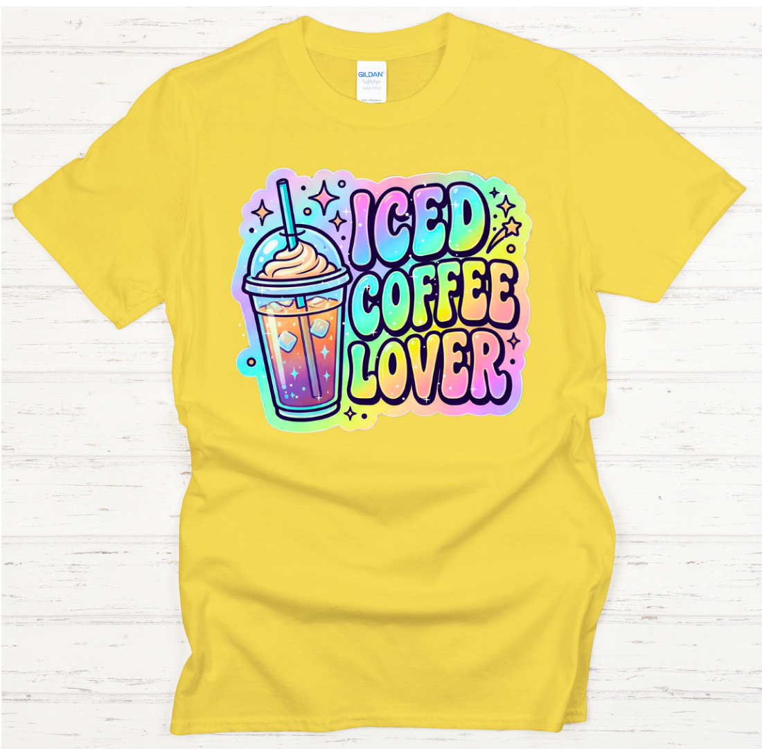 Pastel Iced Coffee Lover Shirt – Cute Coffee Enthusiast Tee