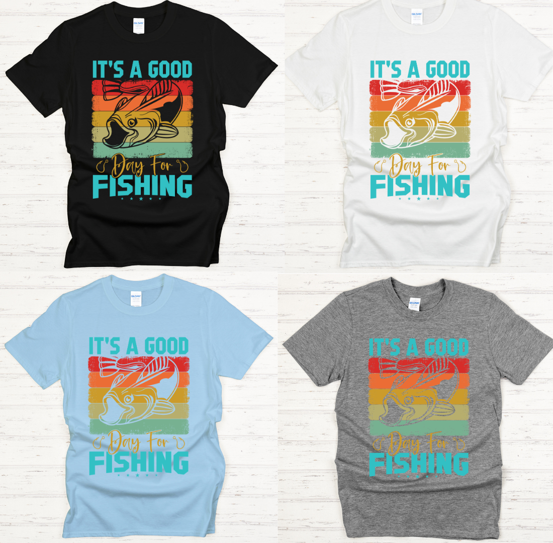 It's A Good Day For Fishing Vintage Fisherman Shirt on Gildan Softstyle Tee